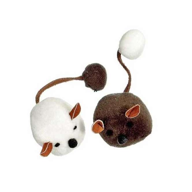 Bild 1 von Karlie Flamingo Nature Cat Toy Spielmäuse mit Pompomschwanz - 2 Stück