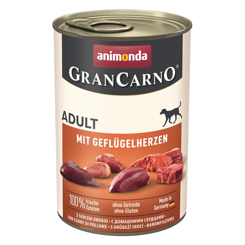Bild 1 von Animonda GranCarno Adult mit Geflügelherzen  / (Variante) Animonda GranCarno Adult mit Geflügelherzen 400 g