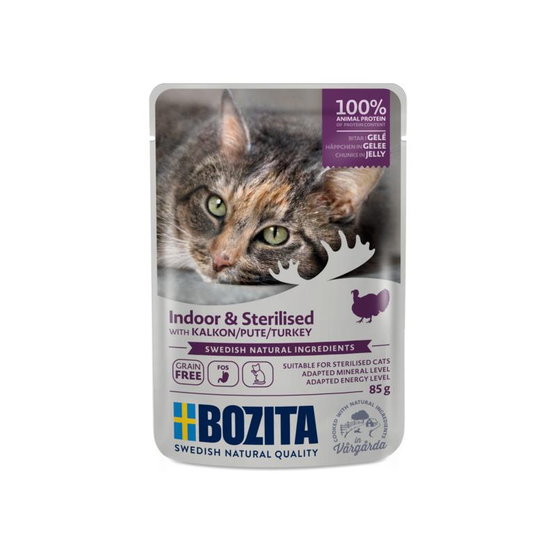 Bild 1 von Bozita Cat PB Indoor & Sterilised Häppchen in Gelee Pute 85g