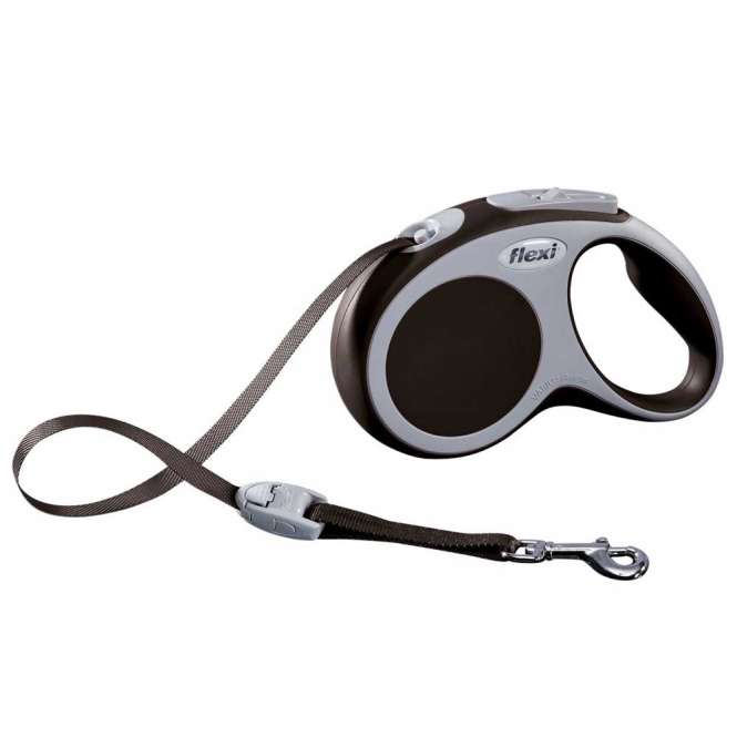 Bild 1 von Flexi VARIO Gurt-Roll-Leine - Größe S, 5m/bis 15kg  / (Variante) Braun