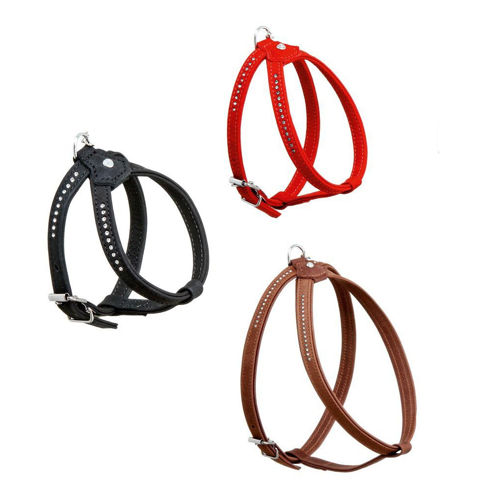 Bild 1 von Karlie Buffalo Strass Geschirr - Rot  / (Variante) 10 mm / 25-32 cm