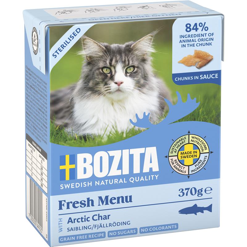 Bild 1 von Bozita Cat Tetra Recard Häppchen in Sauce Sterilised mit Saibling 370g