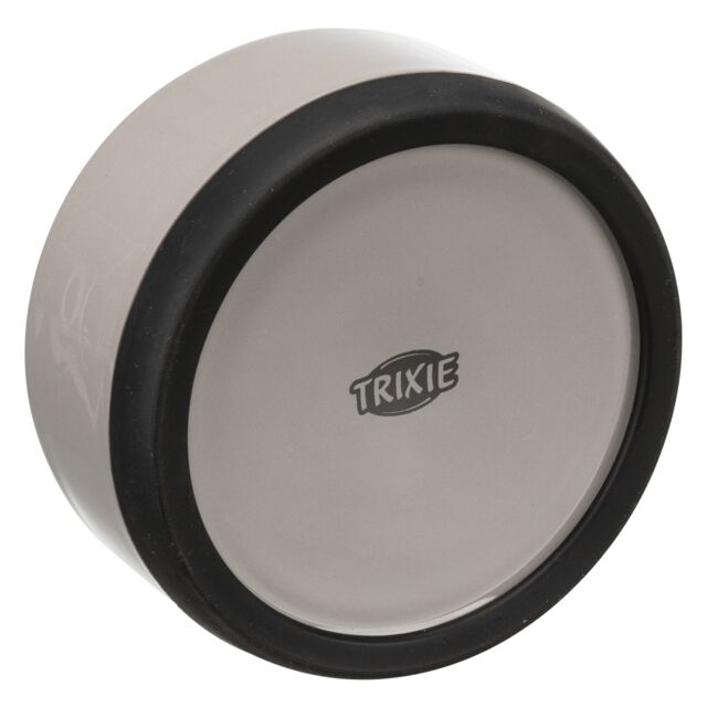 Bild 1 von Trixie Keramiknapf grau mit Gummiring  / (Variante) 0,4 l/ø 12 cm