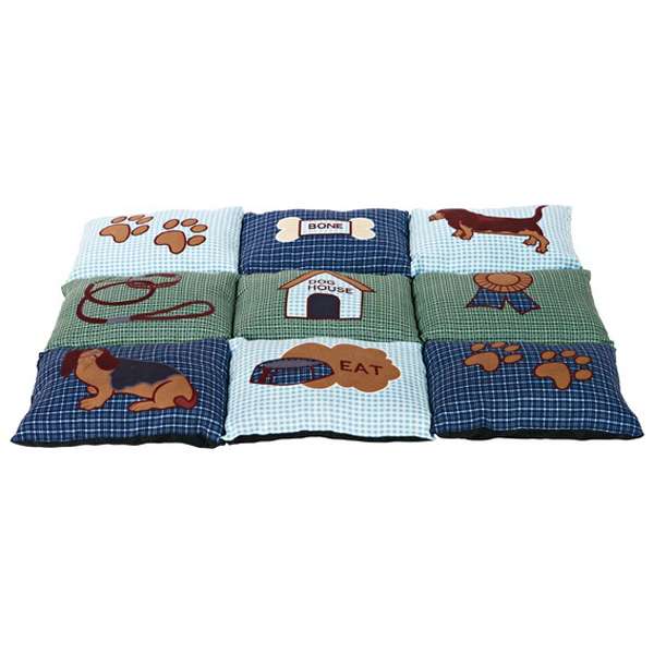 Bild 1 von Trixie Patchwork-Decke - blau/grün, 80 x 55 cm