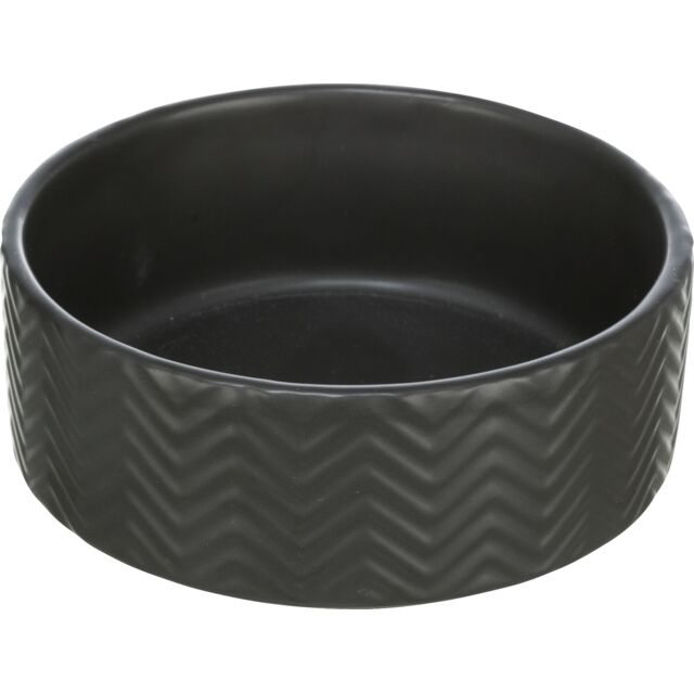 Bild 1 von Trixie Napf aus Strukturkeramik - schwarz  / (Variante) 0,9 l/ø 16 cm