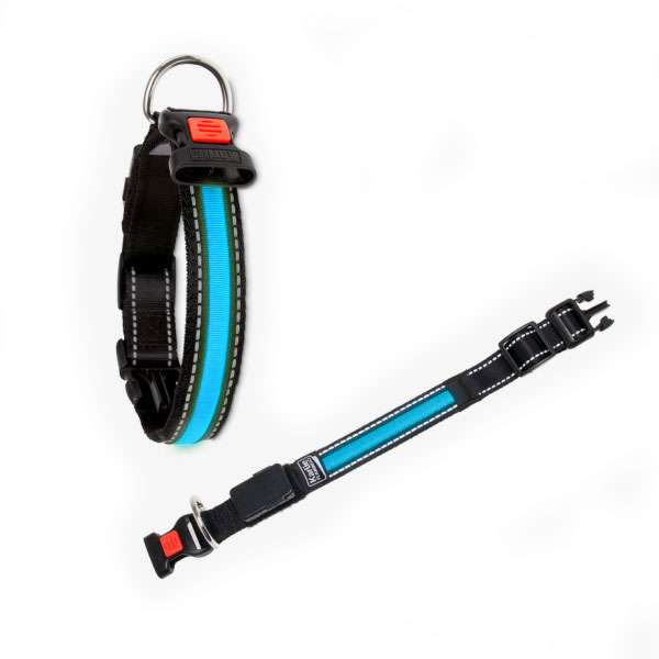 Bild 1 von Karlie Flamingo oLED Halsband mit USB Ladegerät - Blau  / (Variante) 34 36 cm