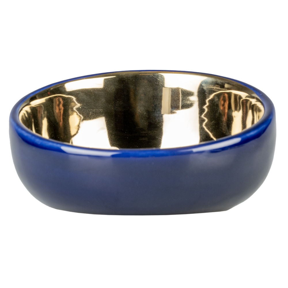 Bild 1 von Duvoplus Futternapf Stone Obliq - blau/gold  / (Variante) 150ml 13x13,5x7cm