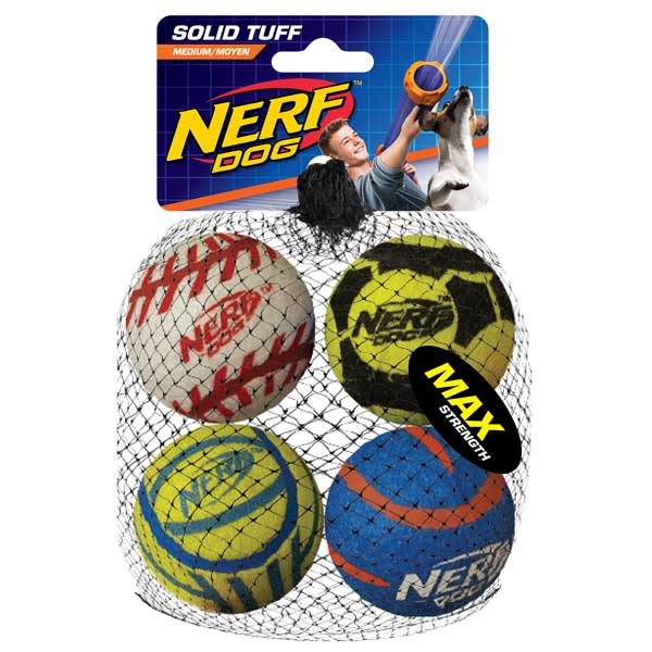 Bild 1 von NERF Dog Squeak Tennis Balls megastark  / (Variante) 6,4 cm / 4 Stück