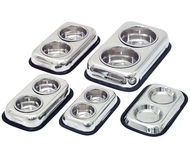 Bild 1 von Karlie Edelstahl-Doppelnapf de Luxe für Katzen - 2 x 200 ml