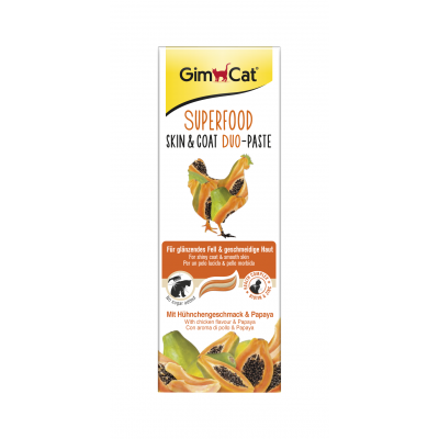 Bild 1 von GimCat Superfood Skin&Coat Duo-Paste mit Hühnchengeschmack und Papaya, 50 g