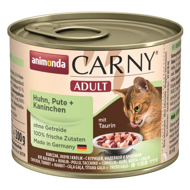 Bild 1 von Animonda Cat Dose Carny Adult Huhn & Pute & Kaninchen  / (Variante) 200 g