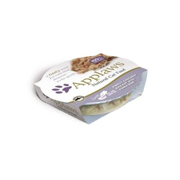 Bild 1 von Applaws Cat Pots mit feinster Hühnchenbrust und Thunfischrogen 60 g