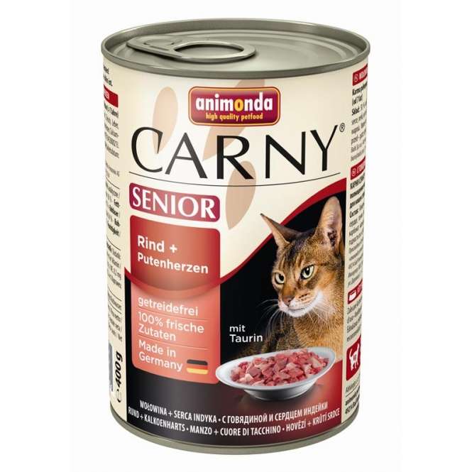 Bild 1 von Animonda Cat Dose Carny Senior Rind & Putenherzen  / (Variante) 400 g