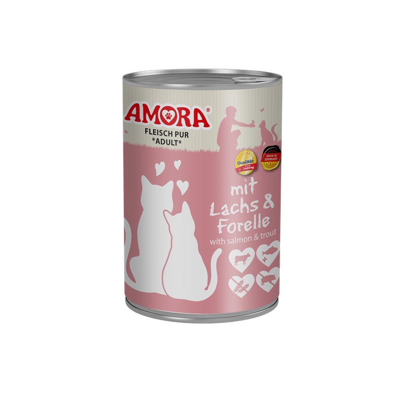Bild 1 von Amora Cat Dose Fleisch Pur mit Lachs & Forelle  / (Variante) 400g