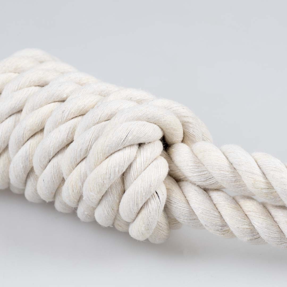 Bild 1 von Duvoplus ECO Baumwoll-Tau mit 2 Schlaufen - weiß  / (Variante) 36cm / 125g