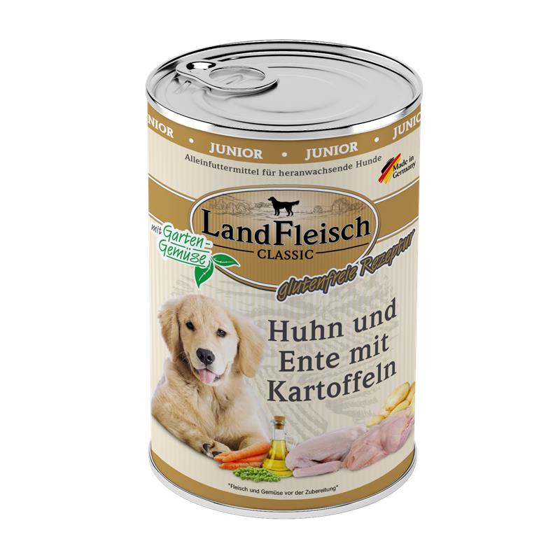 Bild 1 von Landfleisch Dog Classic Junior Huhn, Ente & Kartoffeln mit Gartengemüse