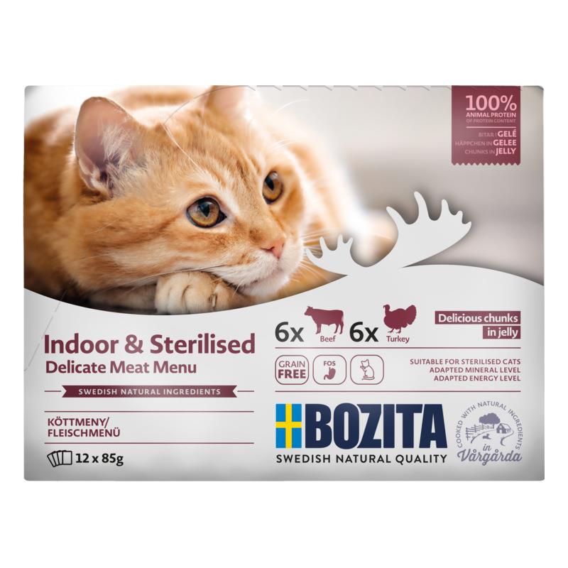 Bild 1 von Bozita Cat PB Indoor & Sterilised Häppchen in Gelee MB Fleisch 12x85g