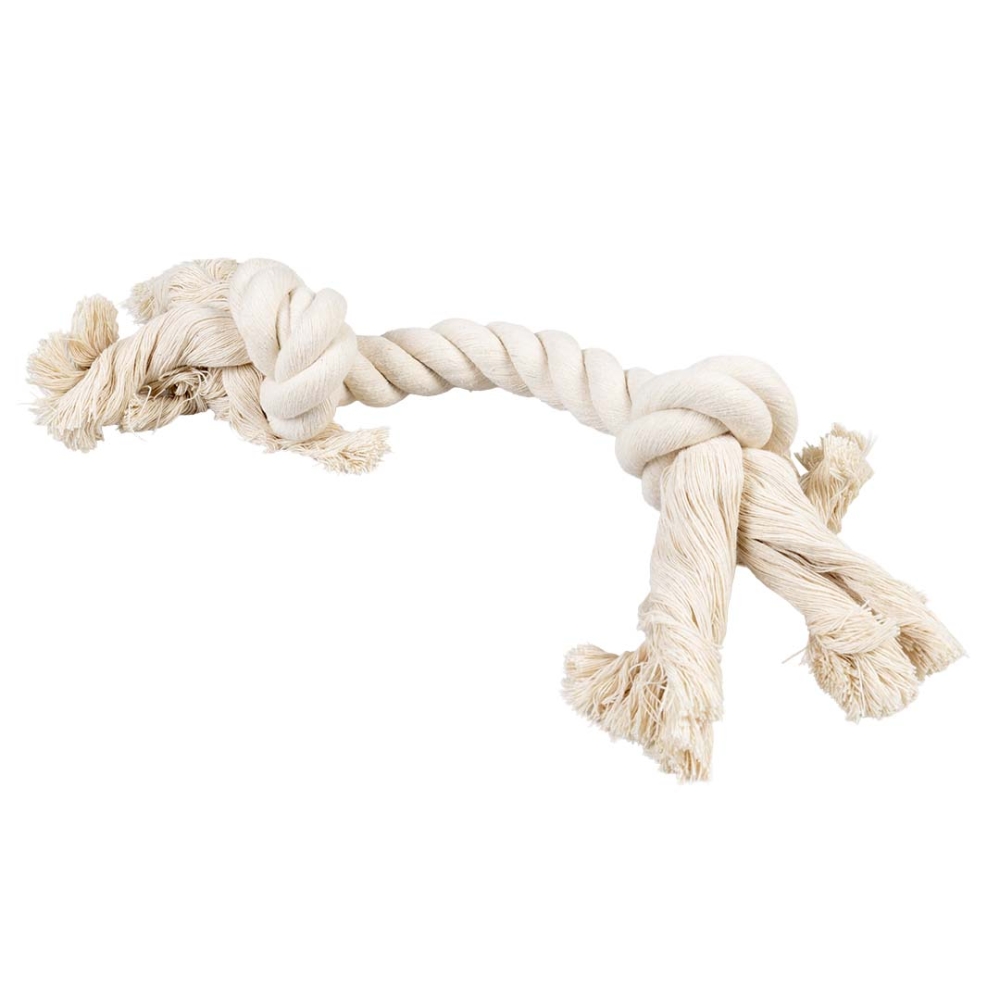 Bild 1 von Duvoplus ECO Baumwoll-Tau mit 2 Knoten - weiß  / (Variante) 45cm / 500g