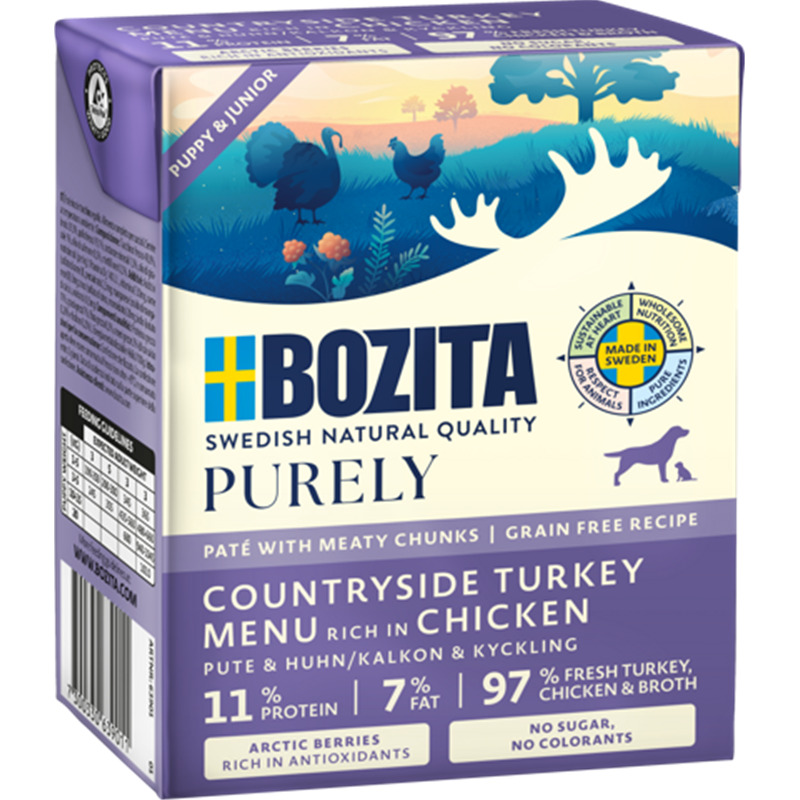 Bild 1 von Bozita Dog Tetra Purely Pate Puppy & Junior mit Pute & Huhn 370g