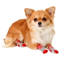 Karlie Doggy Socks Hundesocken 4er Set - Rot/Grau