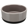 Bild 1 von Trixie Keramiknapf grau mit Gummiring  / (Variante) 0,4 l/ø 12 cm